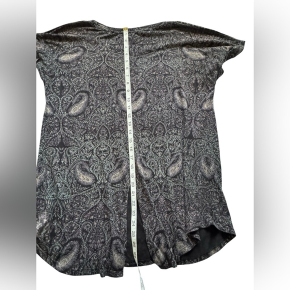 Lucky Brand Multicolor Split Back Elegant Paisley Print Women's Top Size 1X - Picture 11 of 12